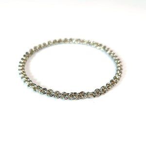Vintage Silver Tone Chainmail Bangle Bracelet 8 Inch